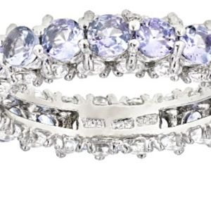 3.70ct Tanzanite eternity band ring.